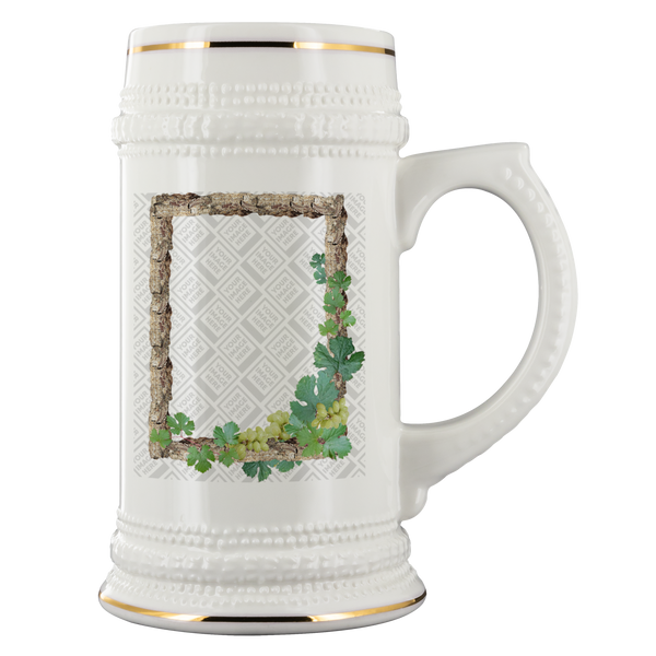 test personalized beer stein - leaves