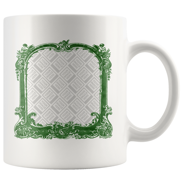 test 11 oz mask mug - green frame only