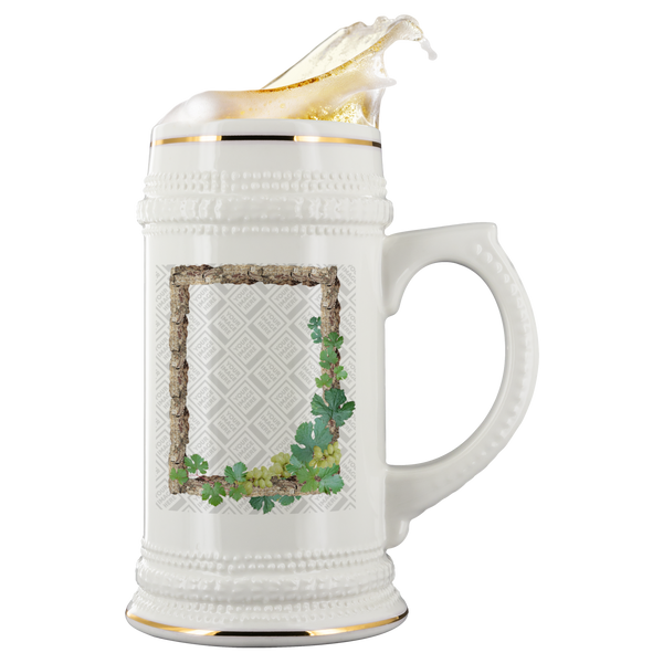 test personalized beer stein - leaves