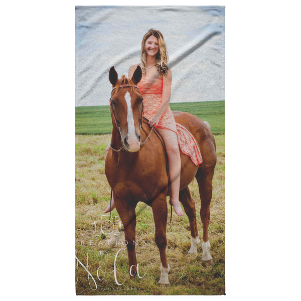 test towel - girl on horse