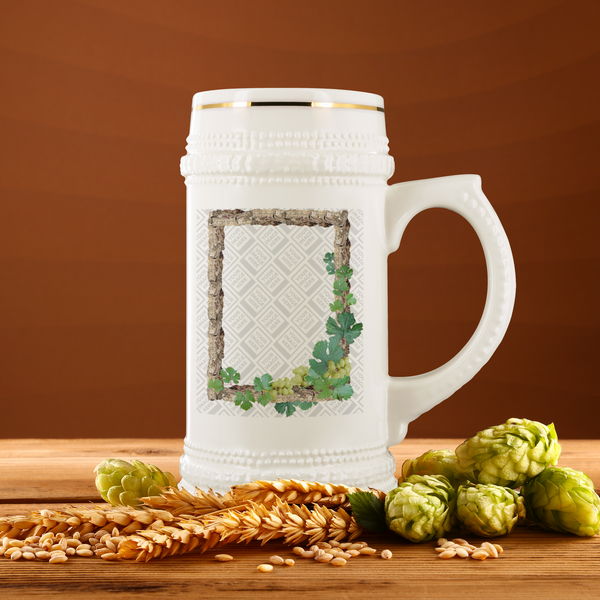 test personalized beer stein - leaves