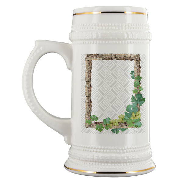 test personalized beer stein - leaves