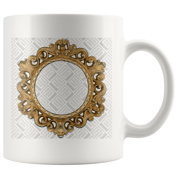 test mug - gold frame