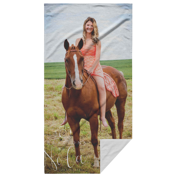 test towel - girl on horse